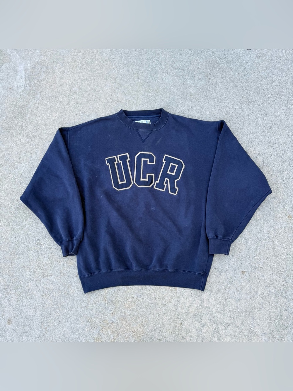 Vintage 90s UCR University of California Riverside Sewn Blue Crewneck Sweater